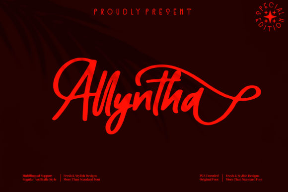 Allyntha: A Warm, Elegant Script Font for Digital Branding
