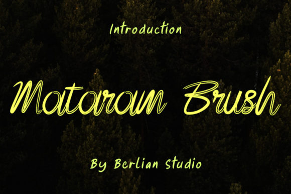 Mataram Brush: A Modern Script Typeface That Cuts Through the Feed